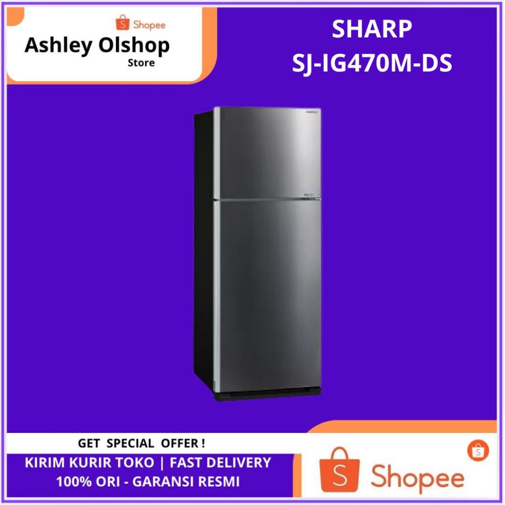 Kulkas Inverter Sharp 2 Pintu SJ-IG470M-DS 397 Liter SJIG470MDS 397L