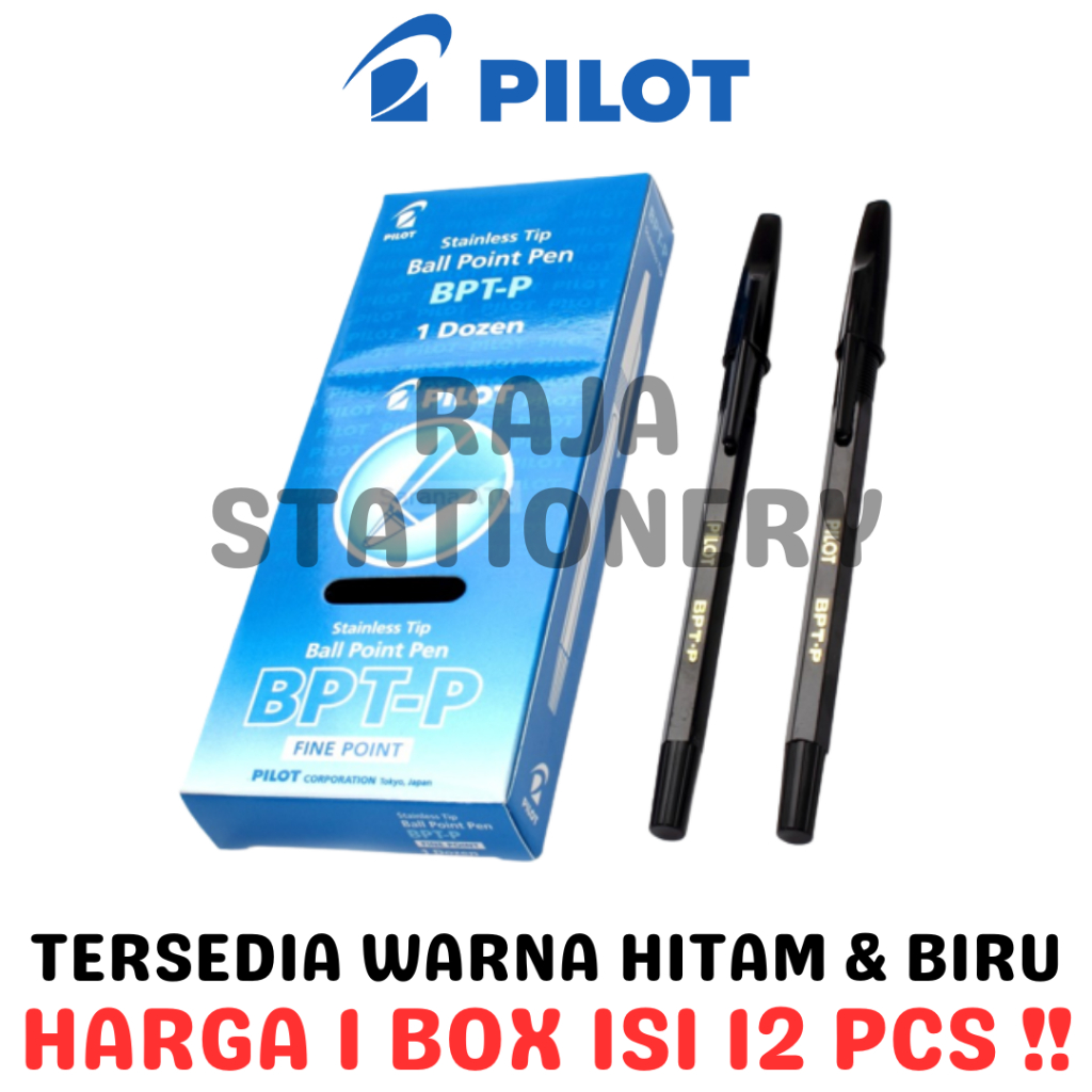 

PILOT BALL PEN BPT-P BALLPOINT BLACK BLUE PENA PULPEN BOLPEN PILOT BPTP HITAM BIRU LUSIN BOX [12PCS]
