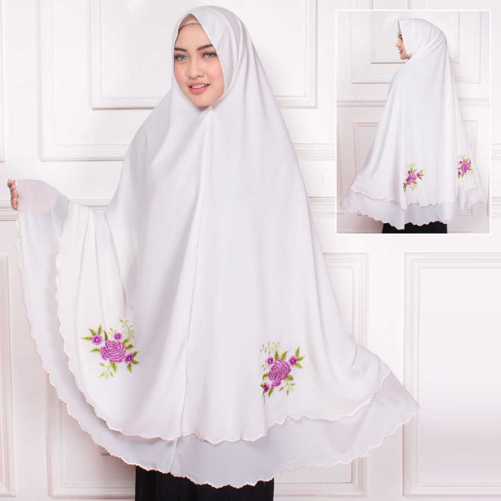 Khimar ceruty babydol premium bordir manual | Jilbab syari | Khimar Bordir