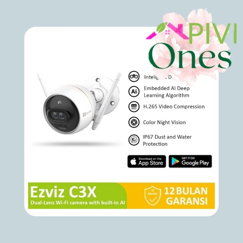 Ezviz C3X 2MP Smart Home Dual IP Camera lens Outdoor CCTV