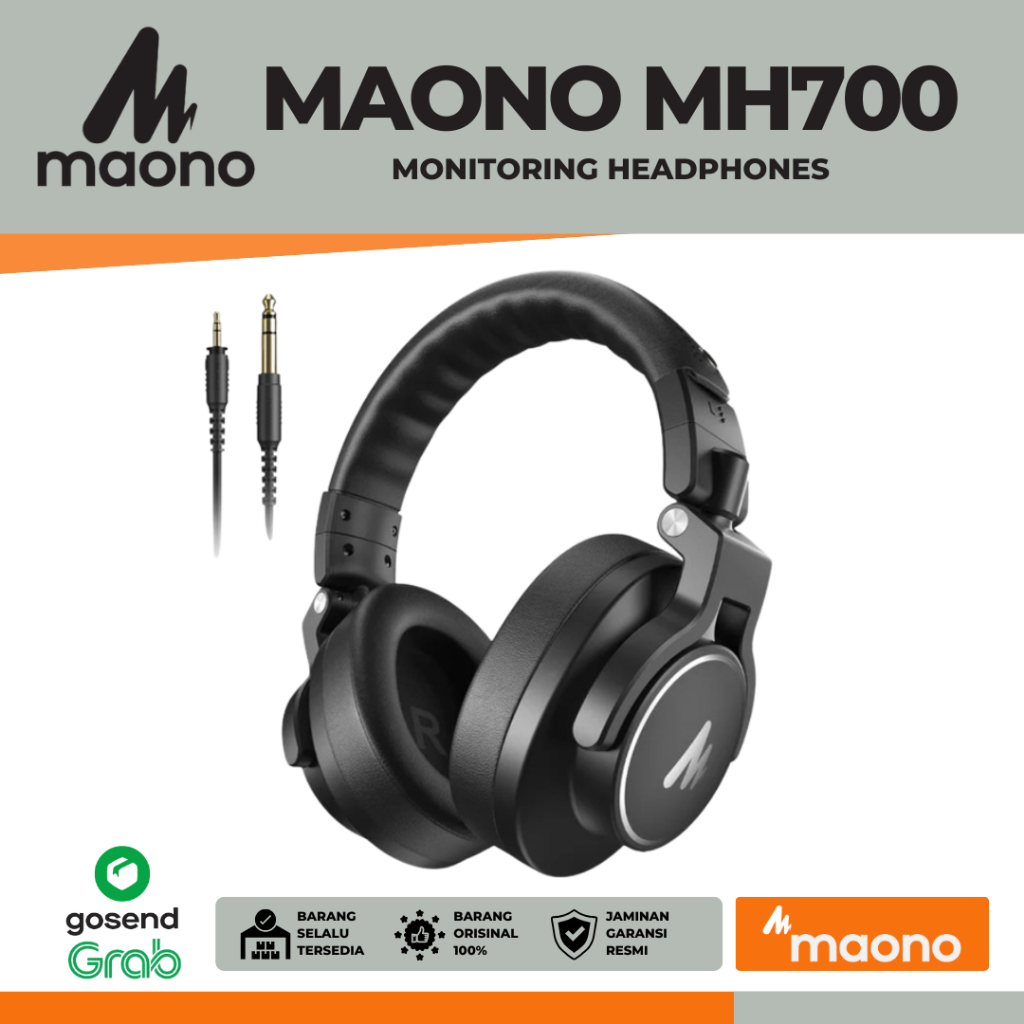 Maono MH700 Monitoring Headphones - Headset Podcast, Recording, Studio