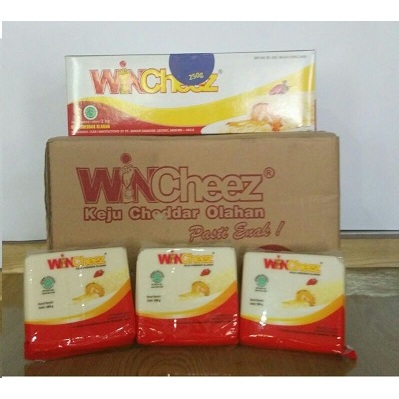 

WINCHEEZ REGULER Keju Cheddar Cheese 8x250gr - Single Pack/Keju Wincheez Kemasan Asli Dr Pabrik Bukan Repack /