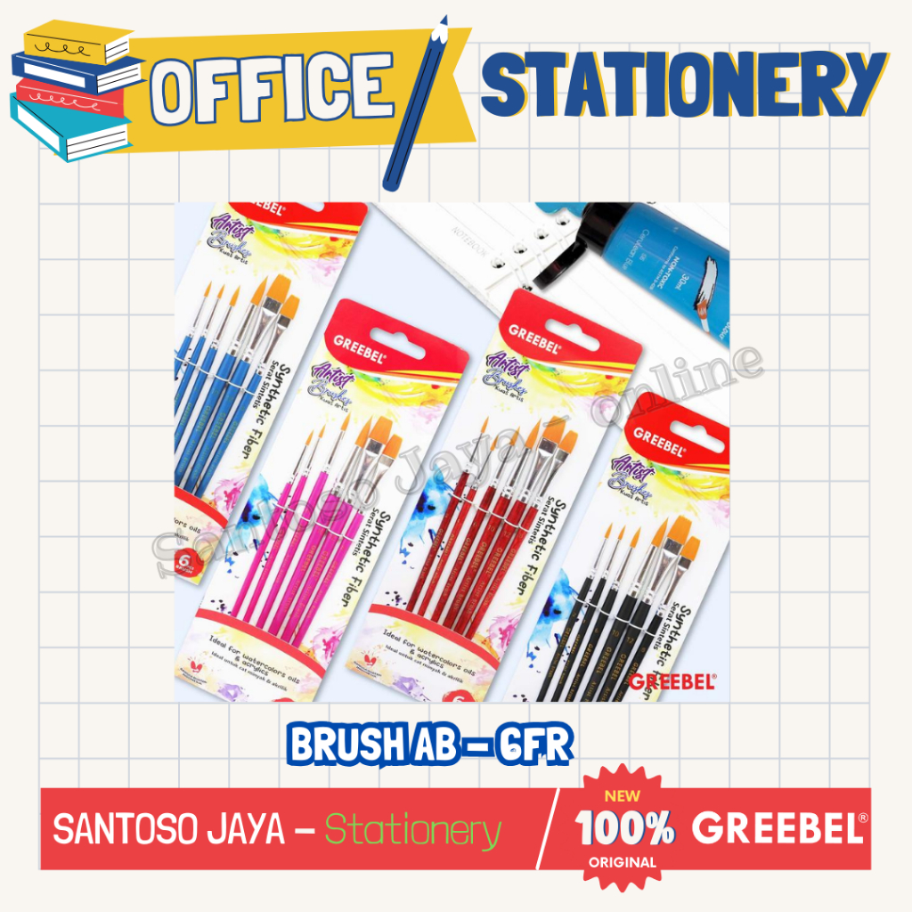 

Kuas Lukis Cat - Artis GREEBEL - Artist Paint Brushes GREEBEL - BRSH-AB-6FR