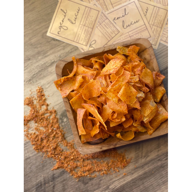 

Ngemil Lucu | Kripik Singkong Pedas Kemasan 250gr