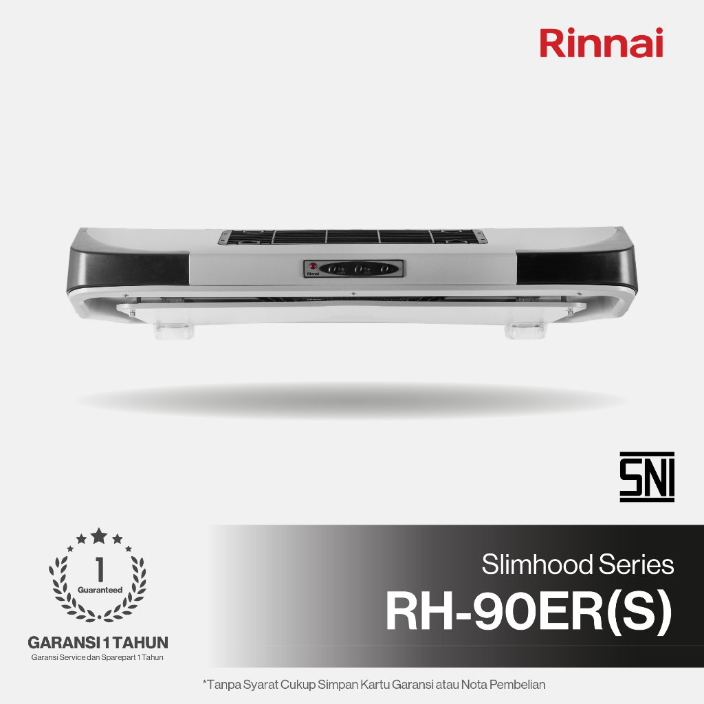 Cooker Hood Rinnai RH-90ER(S) / Penyedot Asap Rinnai RH 90 ER S / Cooker Hood Rinnai RH 90 ER Silver