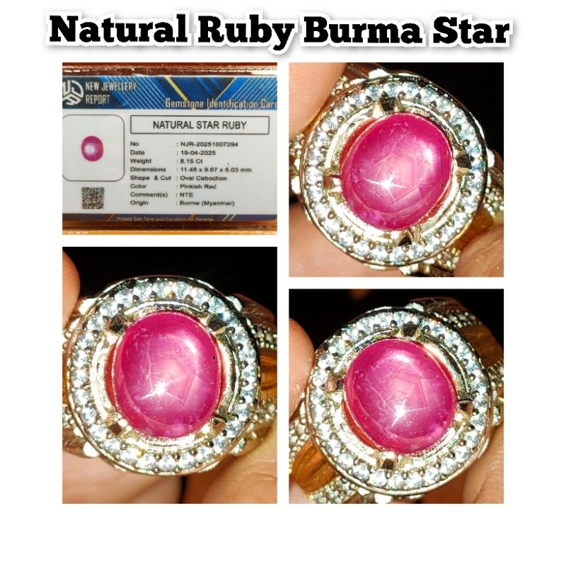 BATU RUBY BURMA STAR ASLI DELIMA
