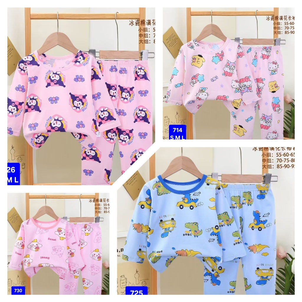 [PP] Size 1-9 Tahun Baju Tidur Anak / Setelan Anak / Piyama Anak Import Perempuan Laki Laki Sanrio C