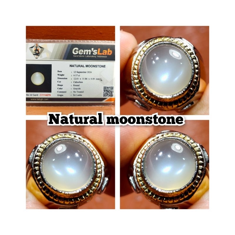 CINCIN PERMATA MOONSTONE CEYLON