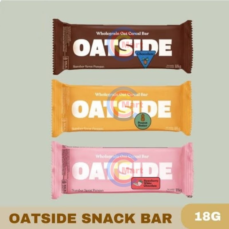 

[1 PCS] OATSIDE OAT CEREAL BAR CHOCOLATE | STRAWBERRY | PEANUT BUTTER 1 PCS x 18 GR