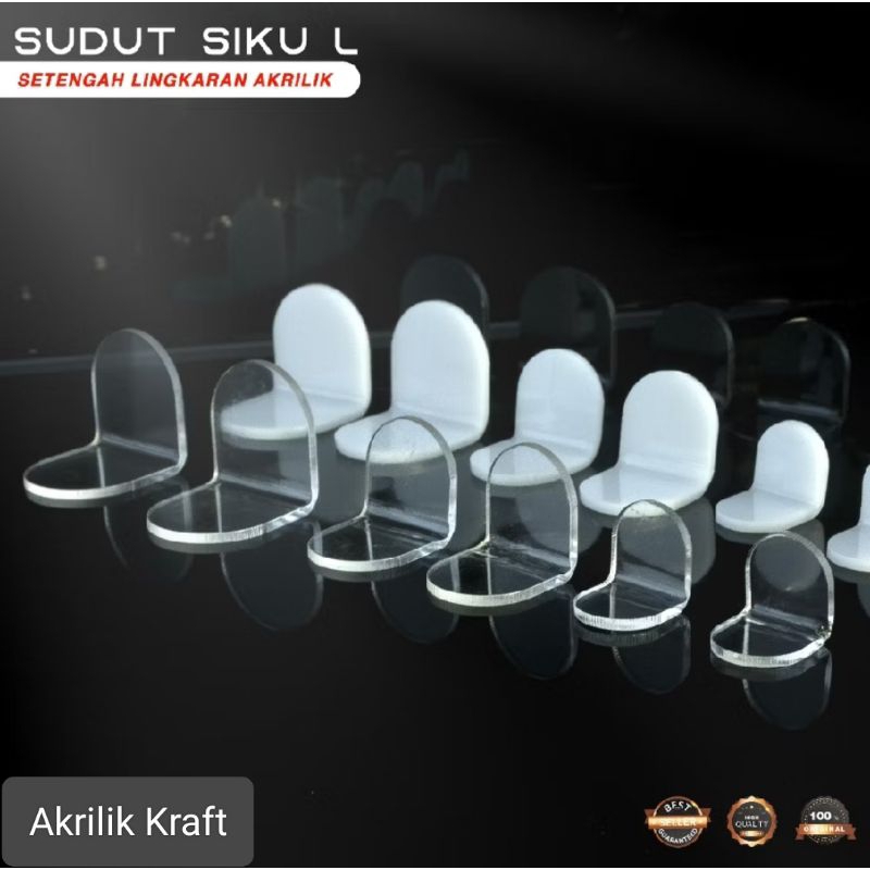 Siku Akrilik Setengah Lingkaran Akrilik 2mm