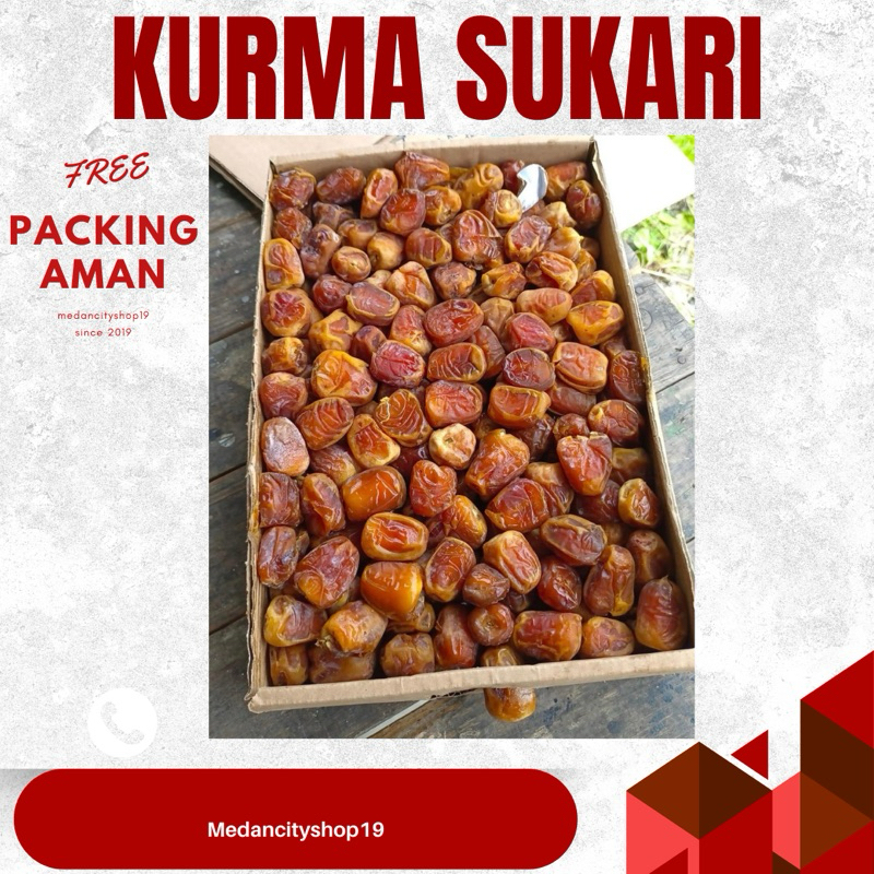 

KURMA SUKARI AL QASIM 3KG|| STOK TERBARU || FREE DUS PACKING