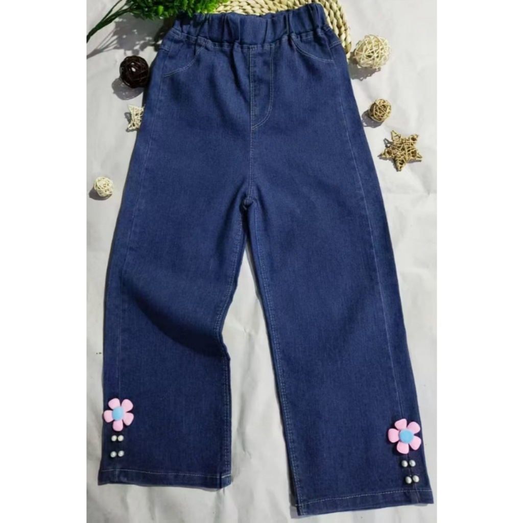 jeans kulot import anak perempuan usia 5-11 tahun / jeans panjang kulot import anak cewek / jeans im