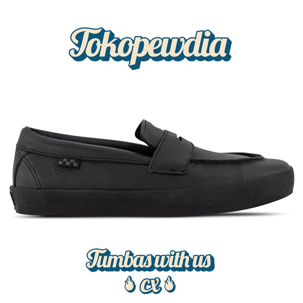 Vans Slip On Skate / Loafer Leather Black Black