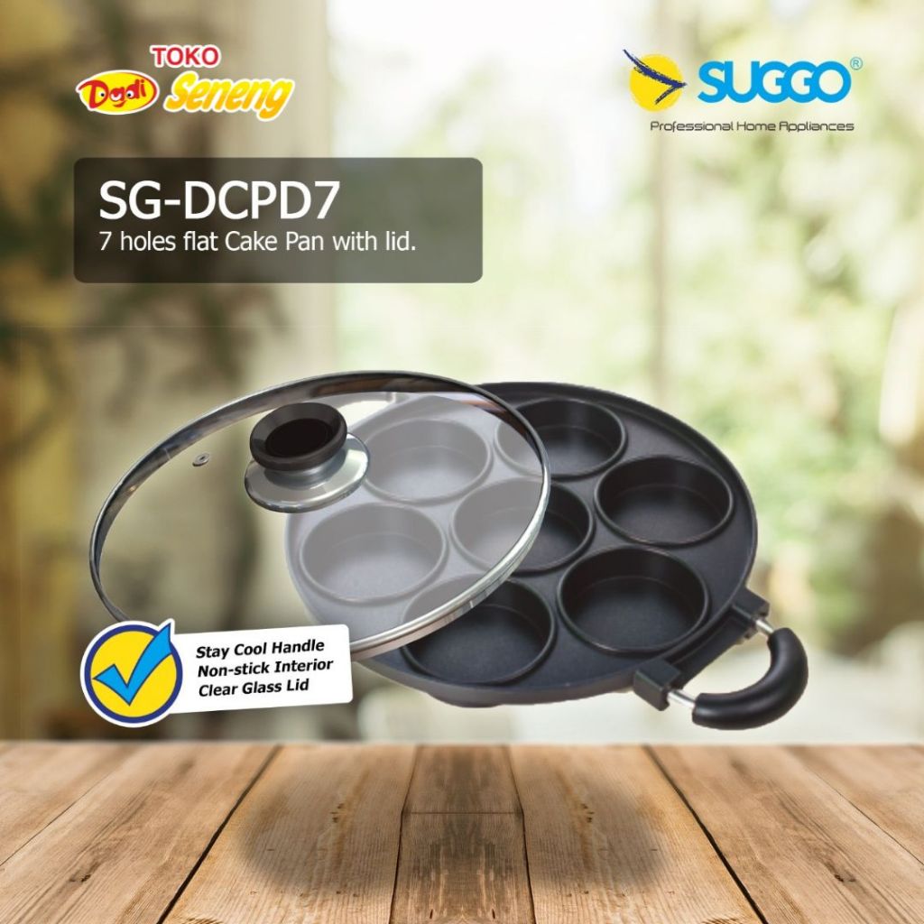 SUGGO Cetakan Kue Apem/Martabak Mini/Takoyaki/Pukis Teflon Anti Lengket