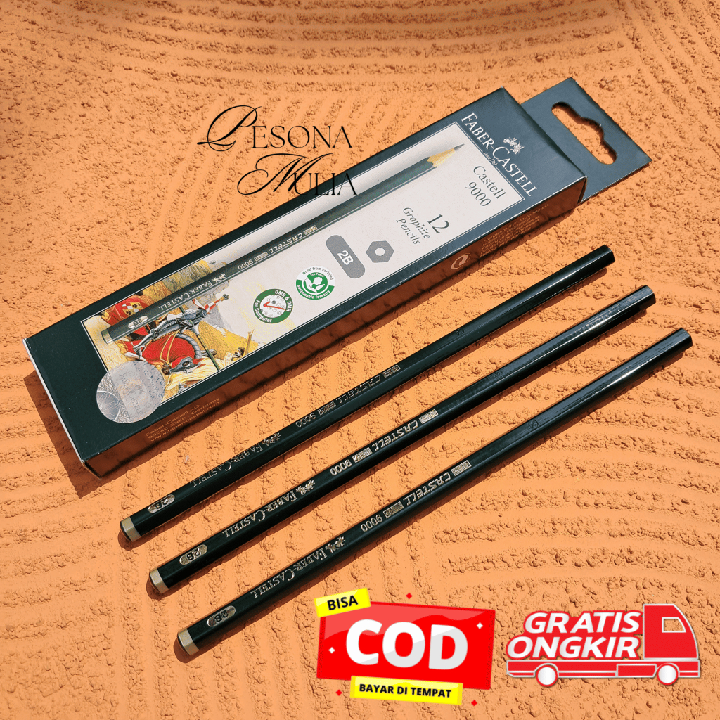 

FABER CASTELL Pensil Tulis Ujian - 2B Castell 9000 Original