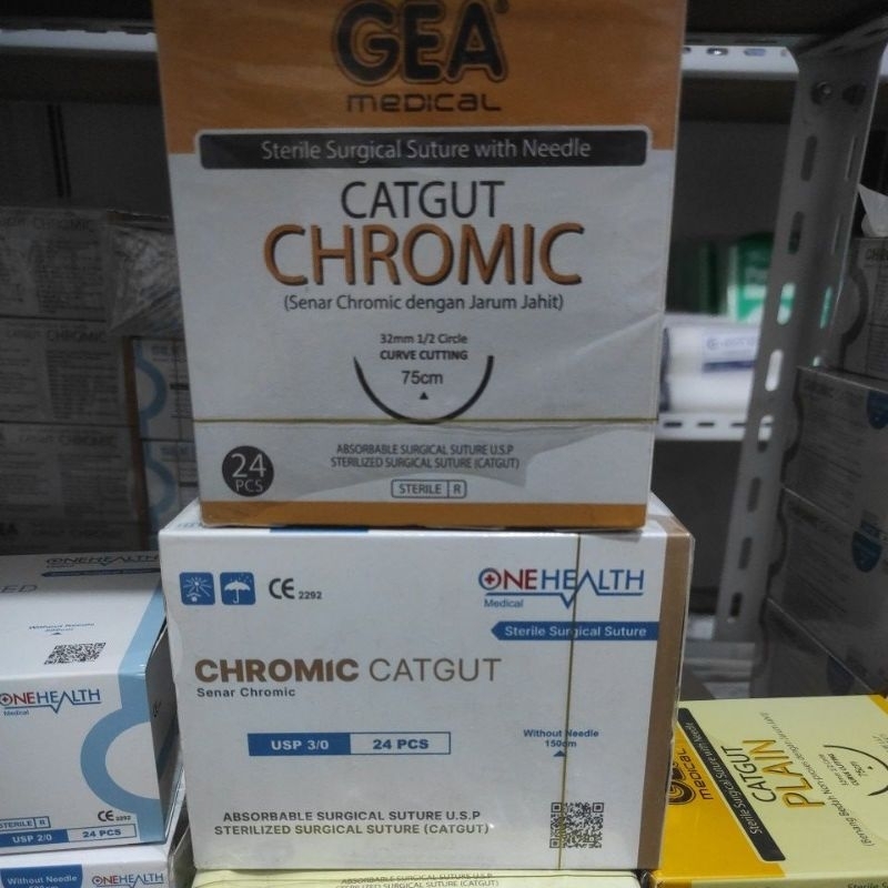 Cat gut chromic + jarum