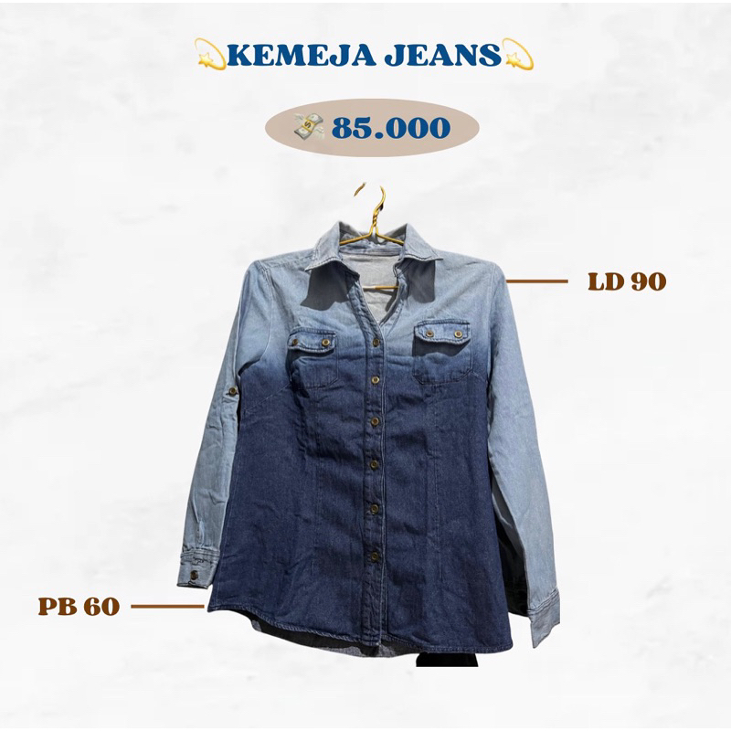 Kemeja Gradasi Jeans