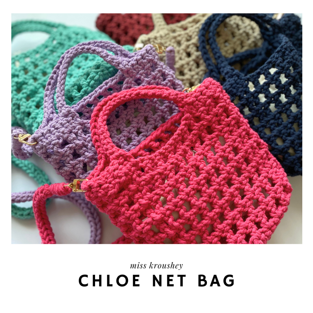 [ BY REQUEST ] Miss Kroushey - Chloe Net bag/ Tas selempang/Handle Bag/ Slingbag tas rajut