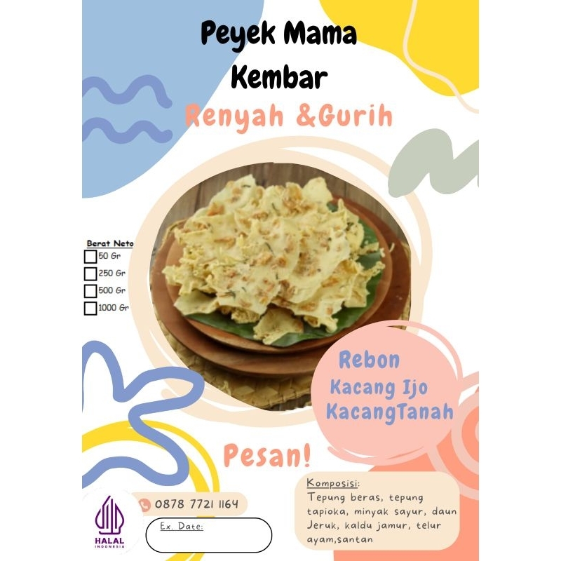 

Peyek rebon, kacang tanah dan kacang hijau