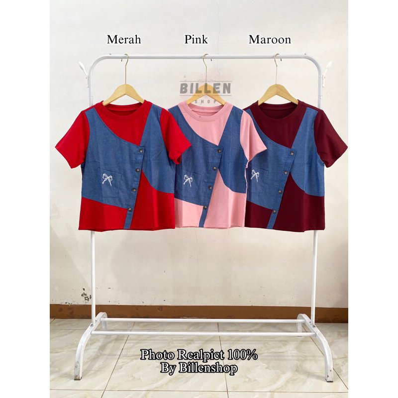 BILLENSHOP - KAOS HANA SIZE STANDAR KOMBI JEANS
