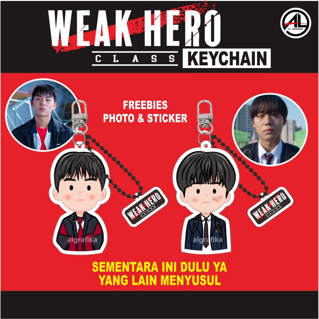 KEYCHAIN WEAK HERO CLASS KDRAMA GANTUNGAN KUNCI CHOI HYUN WOOK PARK JIHOON AHN SUHO FANART