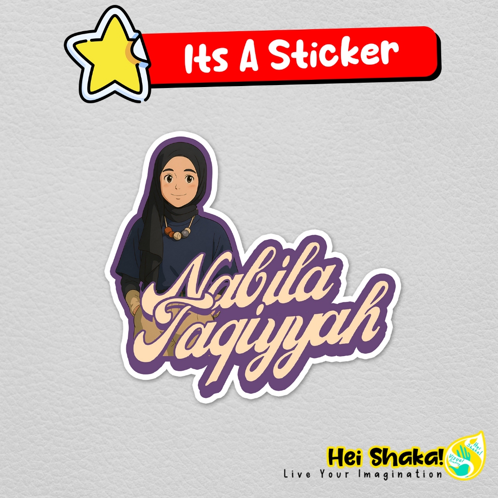 

Stiker Nabila Taqiyyah Cartoonist Sticker Musik Artis Vinyl Anti Air