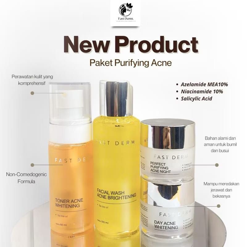 ♥️ ELSTORE ♥️ Fastderm Paket Skincare Perawatan Wajah BPOM