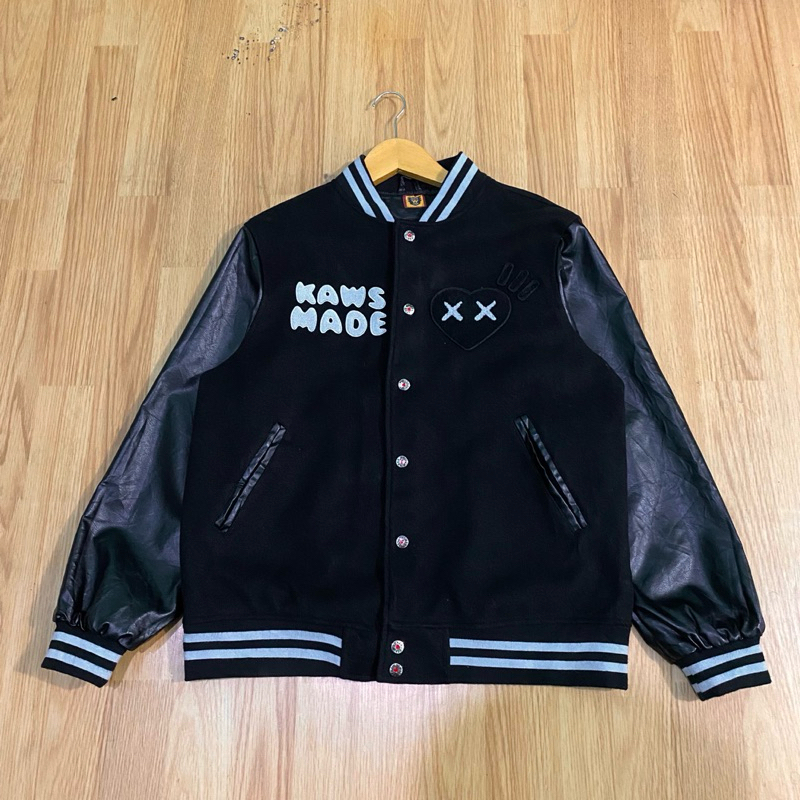 varsity jacket human made x kaws