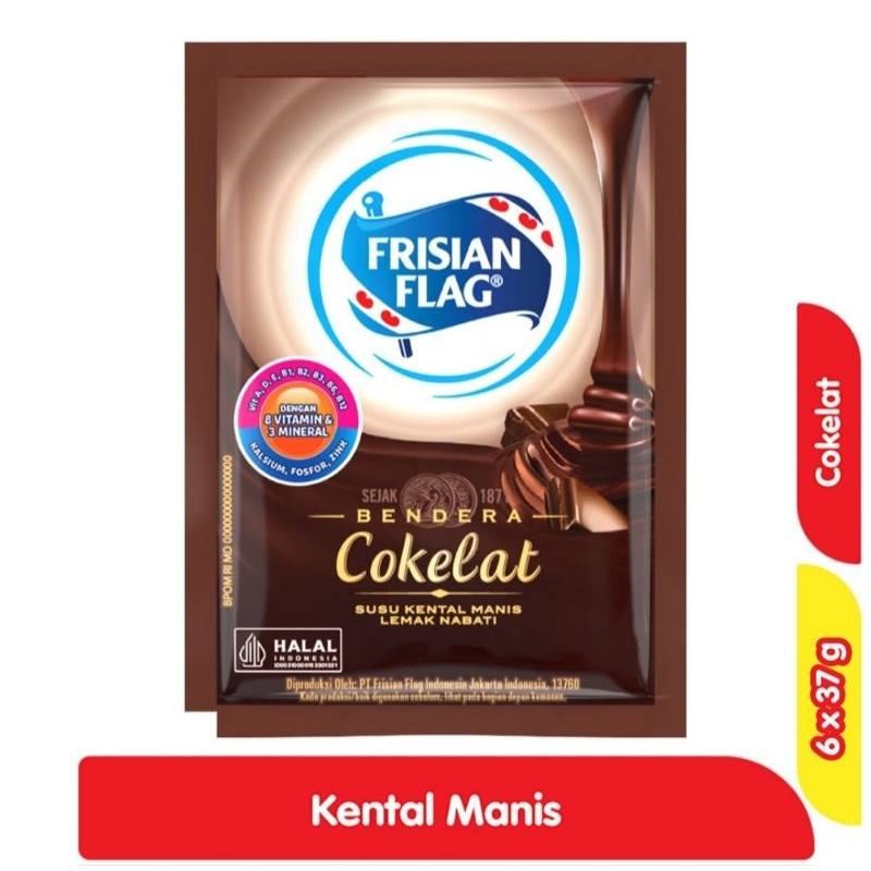 

FRISIAN FLAG Susu Kental Manis Cokelat 6 x 38 g