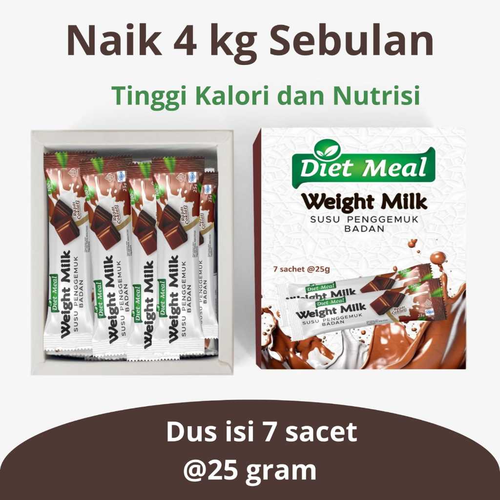

susu Penggemuk Badan Weigh Milk DUS BOX isi 7 SACET