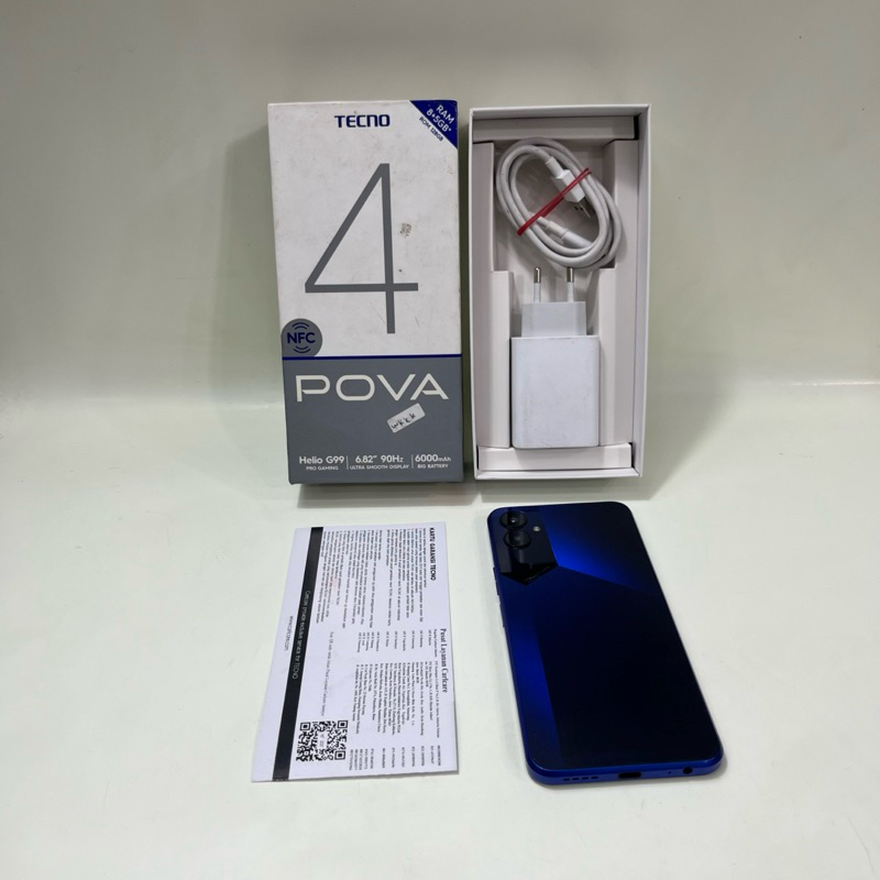 Tecno Pova 4 8/128gb Fullset Second Garansi Resmi