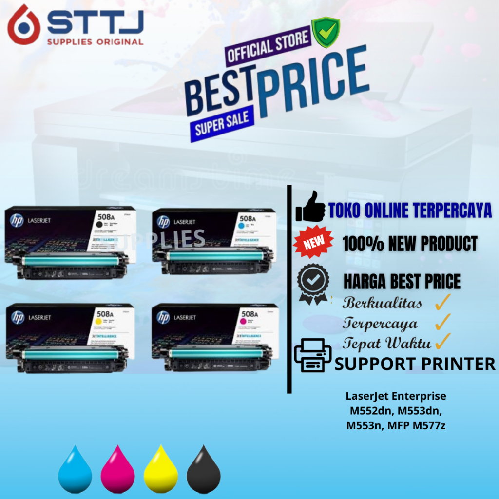 Cartridge Toner Laserjet HP 508A Printer LaserJet Enterprise M552dn, M553dn, M553n, MFP M577z