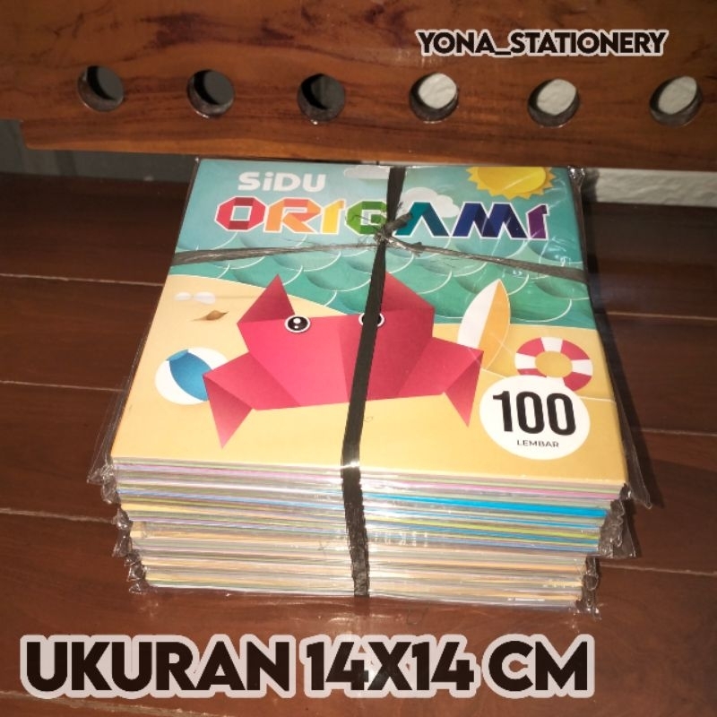 

Ay00! Origami Sidu ukuran Besar, Sedang, Kecil (1 Ikat: 10 Pak 1 Pak: 100 l Lembar) Ukuran: 16x16cm,
