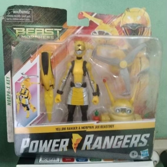 Power ranger Yellow Ranger & morphin Jax Beastbot Hasbro