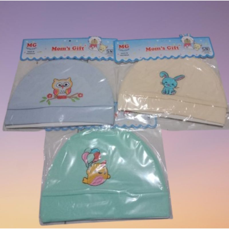 3pcs topi kupluk bayi newborn Ciput baby laki-laki / perempuan 0-3 bulan