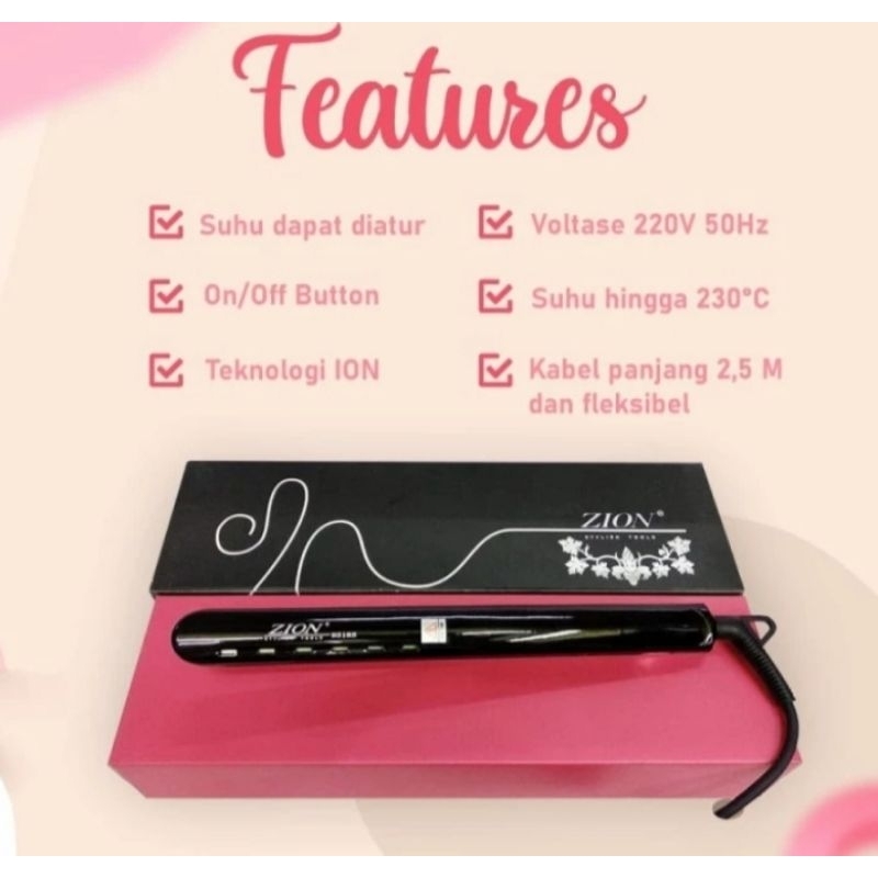 catok rambut profesional Zion original