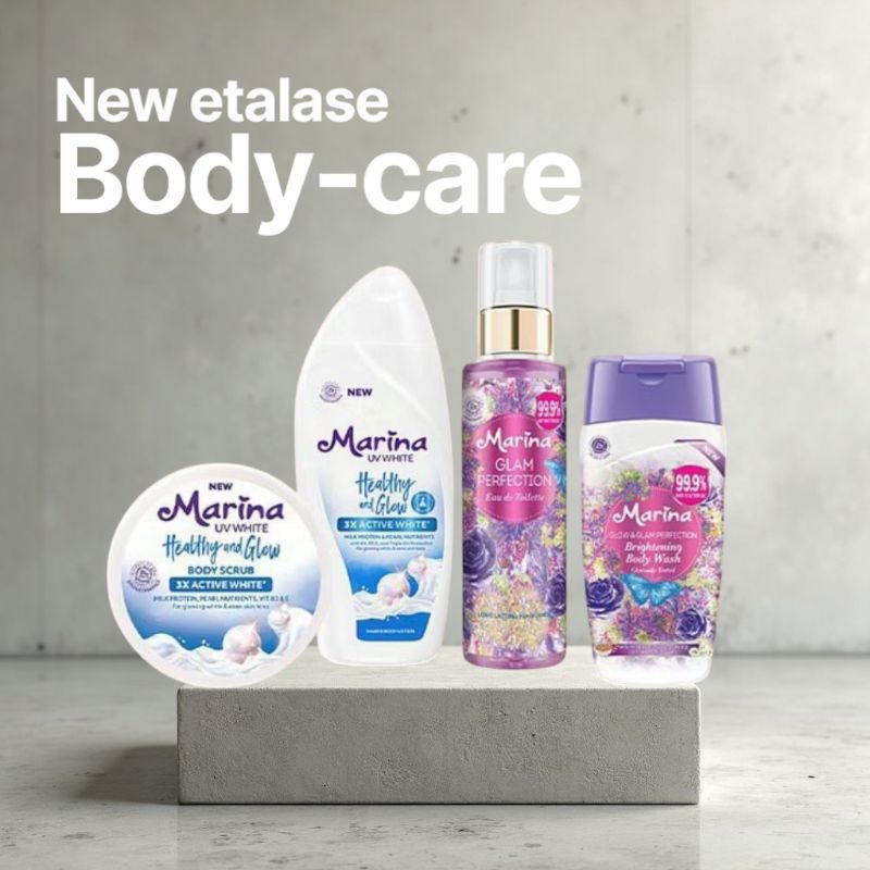 Marina Paket Pencerah Lulur Badan Satu Set Parfume Farpum Lengkap