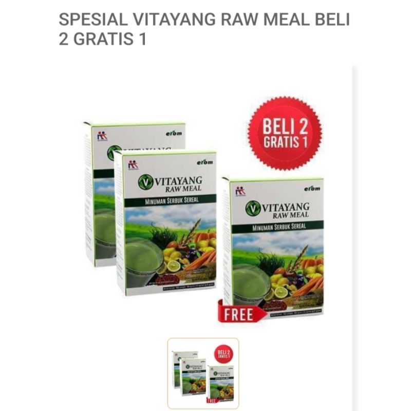 

VITAYANG RAW MEAL Beli 2 gratis 1