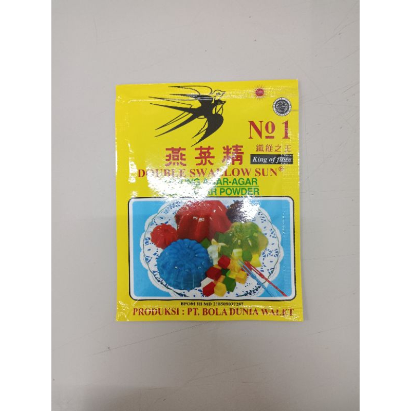 

AGAR AGAR SWALLOW NOMOR 1 PLAIN TANPA WARNA