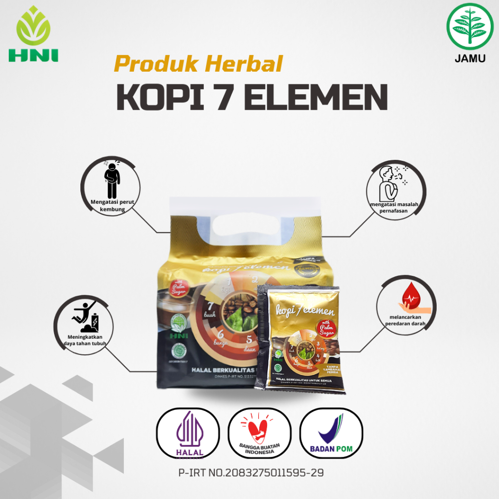 

Kopi HNI 7 Elemen Premium Isi 10 Sachet Original Sebagai Sumber Energi