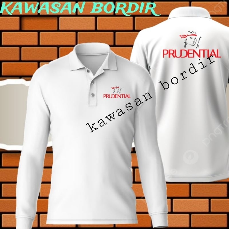 polo shirt Prudential kaos Prudential seragam Prudential baju Prudential full bordir..