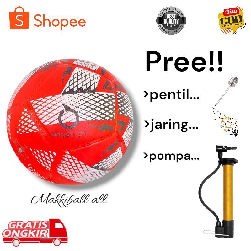 Bola sepak/bola kaki Ortus size5 Soccer ball gratis pentil jaring dan pompa