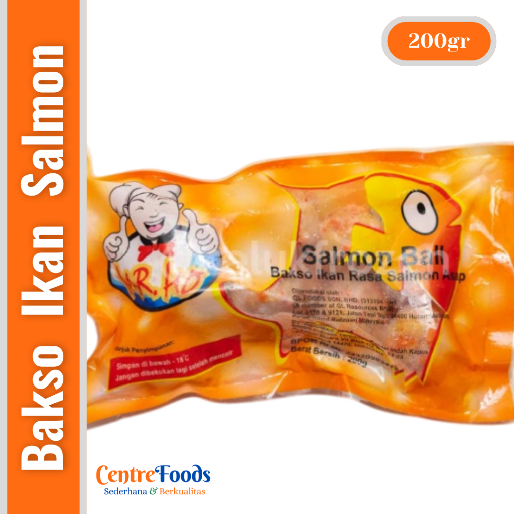 

Bakso Ikan Rasa Salmon Asap - Salmon Ball MR. HO | 200gr [ Harga Per BKS ]