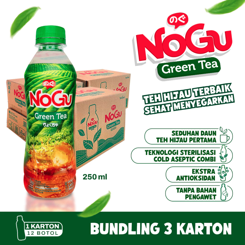 

NoGu Green Tea 250 ml - Teh Hijau Organik Bundle Hemat 3 Karton