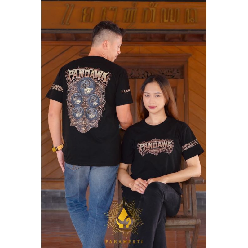 Kaos jawa paramesti Pandawa 5 lengan pendek katun Combed
