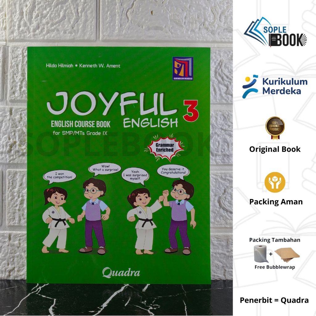 Buku Joyful English Course Book Untuk SMP/Mts Kelas 9 Quadra Kurikulum Merdeka
