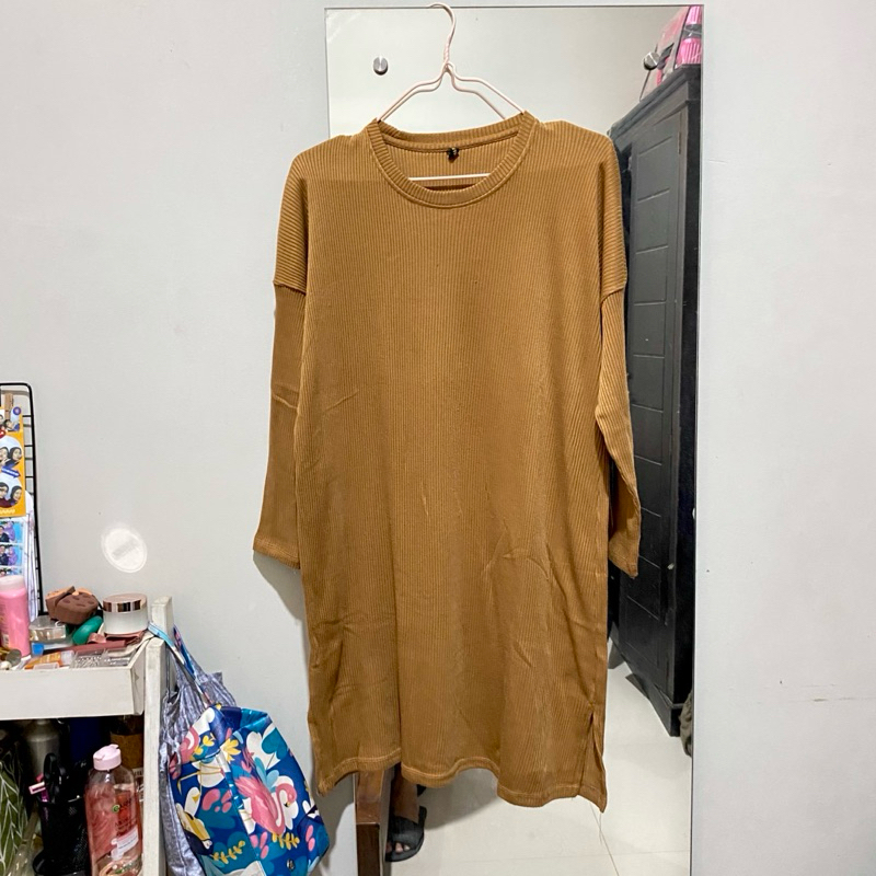 preloved knit dress long shirt sweatshirt second