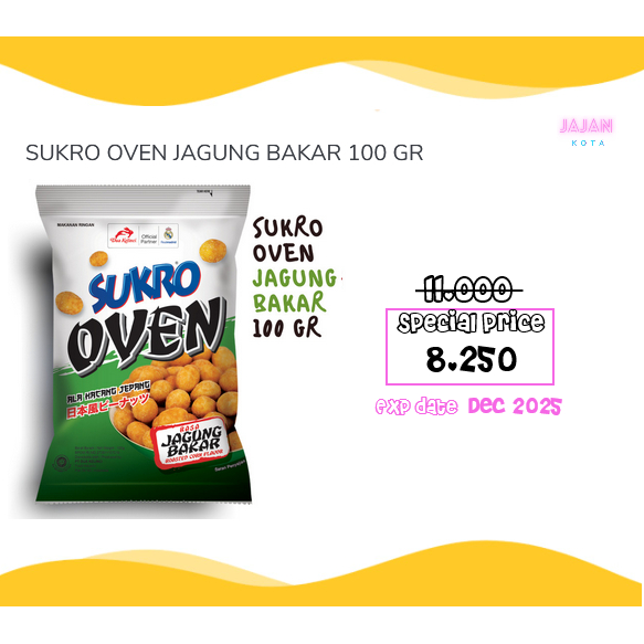 

Sukro Oven Jagung Bakar 100 gram
