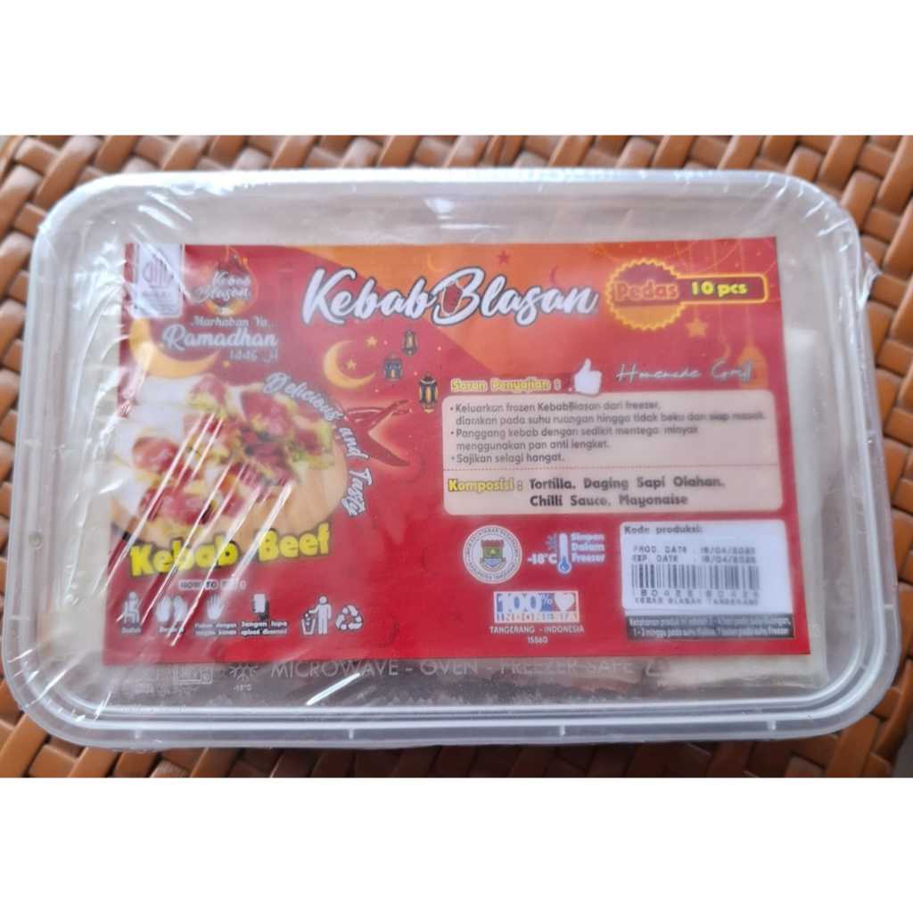 

Kebab Blasan Kebab Daging Sapi PEDAS isi 10 pcs