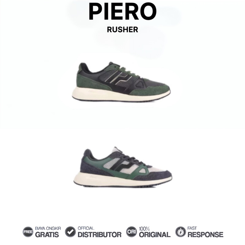 Piero - Sepatu Rusher Panthom Sneakers Casual Unisex Wanita Pria Original 100%